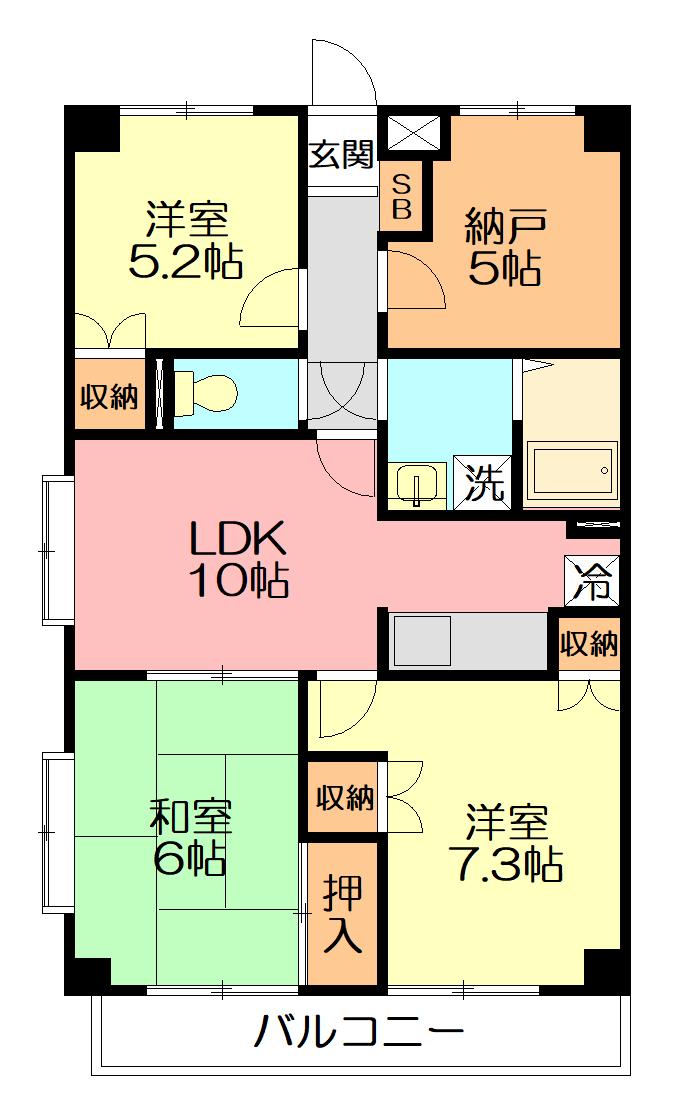 パストラルピア(3SLDK/2階)の間取り写真