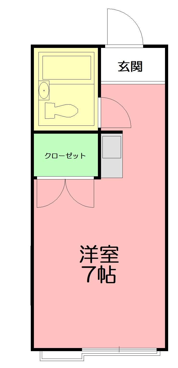 コーポ和田(ワンルーム/2階)の間取り写真