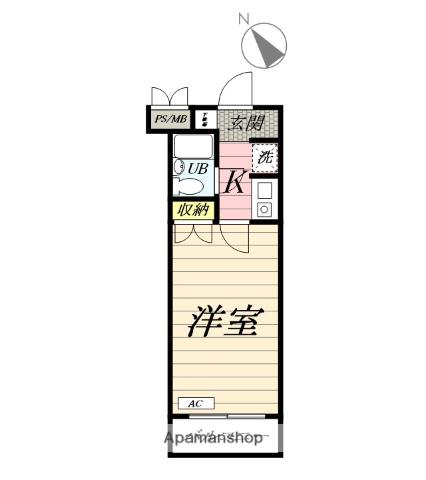 セントヒルズ桜ヶ丘駅前(1K/3階)の間取り写真