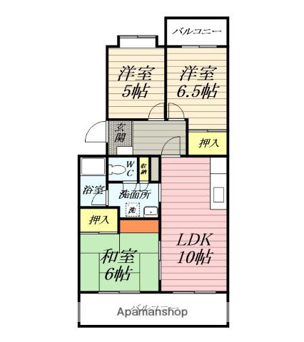 エスポワール天神(3LDK/3階)の間取り写真