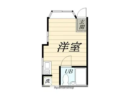 シーサイドOISOⅡ(ワンルーム/1階)の間取り写真