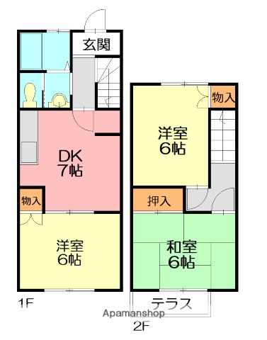 フォーブルＳ(3DK)の間取り写真