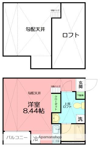 SHELLORA(ワンルーム/2階)の間取り写真