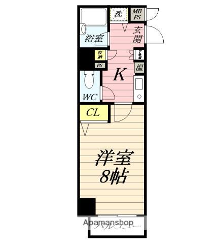 日神パレステージ南林間(1K/5階)の間取り写真