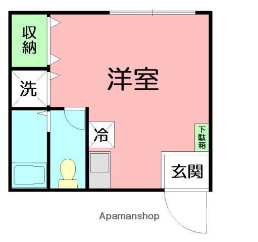 ラプランシュ(ワンルーム/2階)の間取り写真