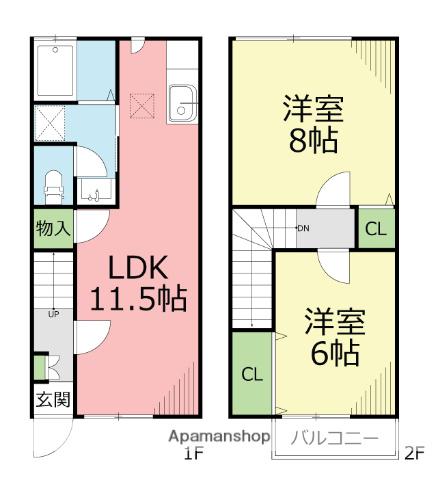 テラスハウスセンチュリー(2LDK)の間取り写真