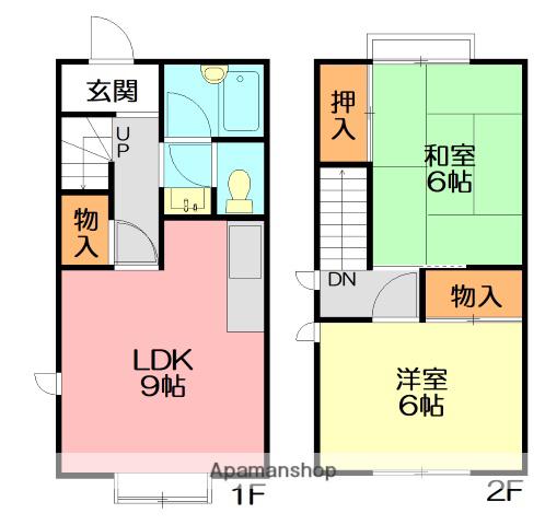 パストラル奥津Ａ(2LDK)の間取り写真