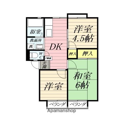 エスポワール湘南(3DK/2階)の間取り写真
