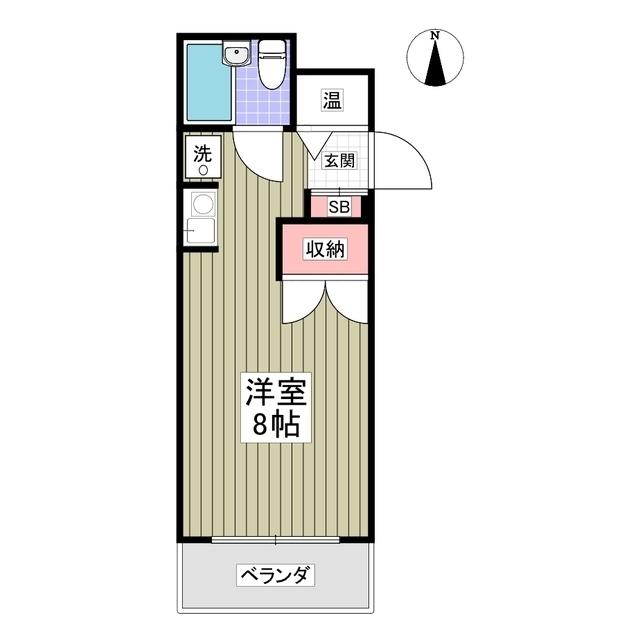 リュミエ本厚木(ワンルーム/2階)の間取り写真