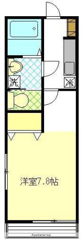 ルナフォレスタ(1K/1階)の間取り写真