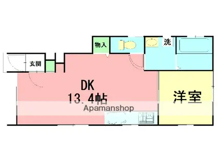 錦町アパート(1LDK/1階)の間取り写真