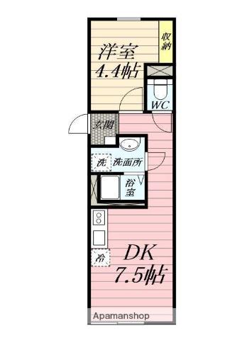 小田急電鉄江ノ島線 藤沢本町駅 徒歩8分 3階建 築3年(1LDK/3階)の間取り写真