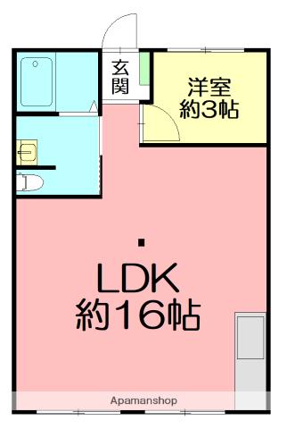 サンハイツNO2(1LDK/2階)の間取り写真