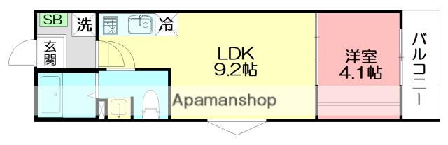 VARIA白浜町(1LDK/2階)の間取り写真