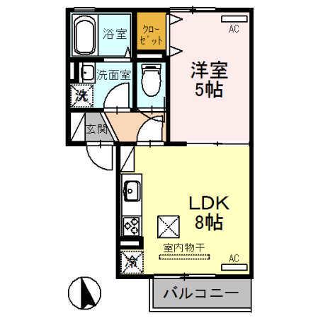 K-UCHIDA(1LDK/1階)の間取り写真