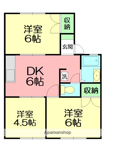 アネックスハウス加藤(3DK/2階)の間取り写真