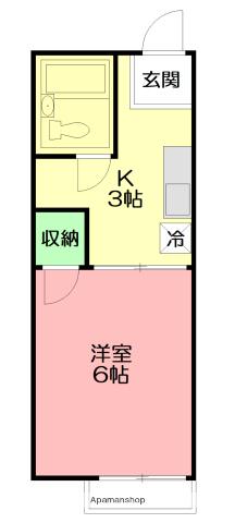 TMJコーポ(1K/1階)の間取り写真