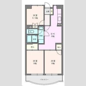 ボヌール秦野1(3DK/7階)の間取り写真