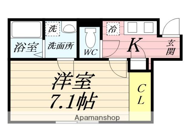 FORESIGHT INN南矢名(1K/2階)の間取り写真