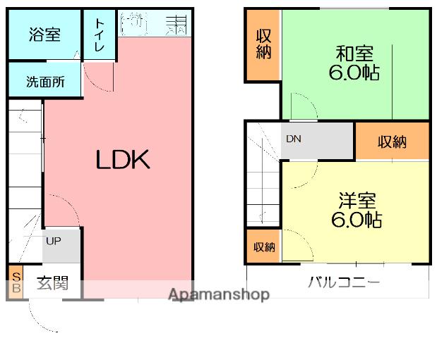 タタン・デュオ別堀Ａ(ワンルーム)の間取り写真