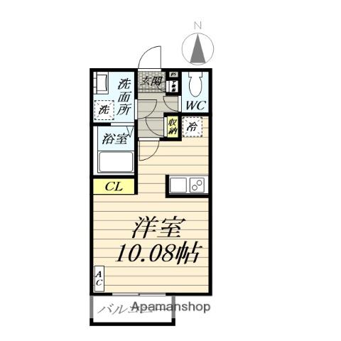 カインドネス愛甲石田ウエスト(ワンルーム/3階)の間取り写真