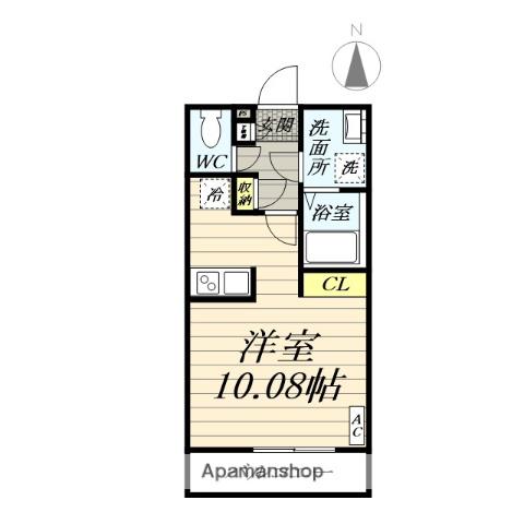 カインドネス愛甲石田ウエスト(ワンルーム/2階)の間取り写真