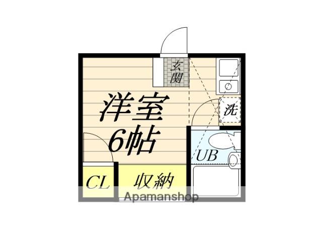 エルム南林間(ワンルーム/2階)の間取り写真