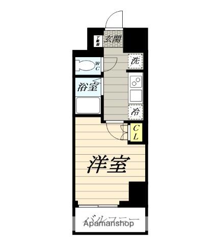 バウスクロス東海大学前(ワンルーム/6階)の間取り写真