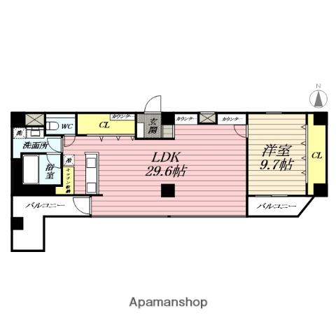 GRANDREVE茅ヶ崎幸町(1LDK/8階)の間取り写真