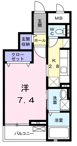 ベラ マティーナ(1K/3階)の間取り写真