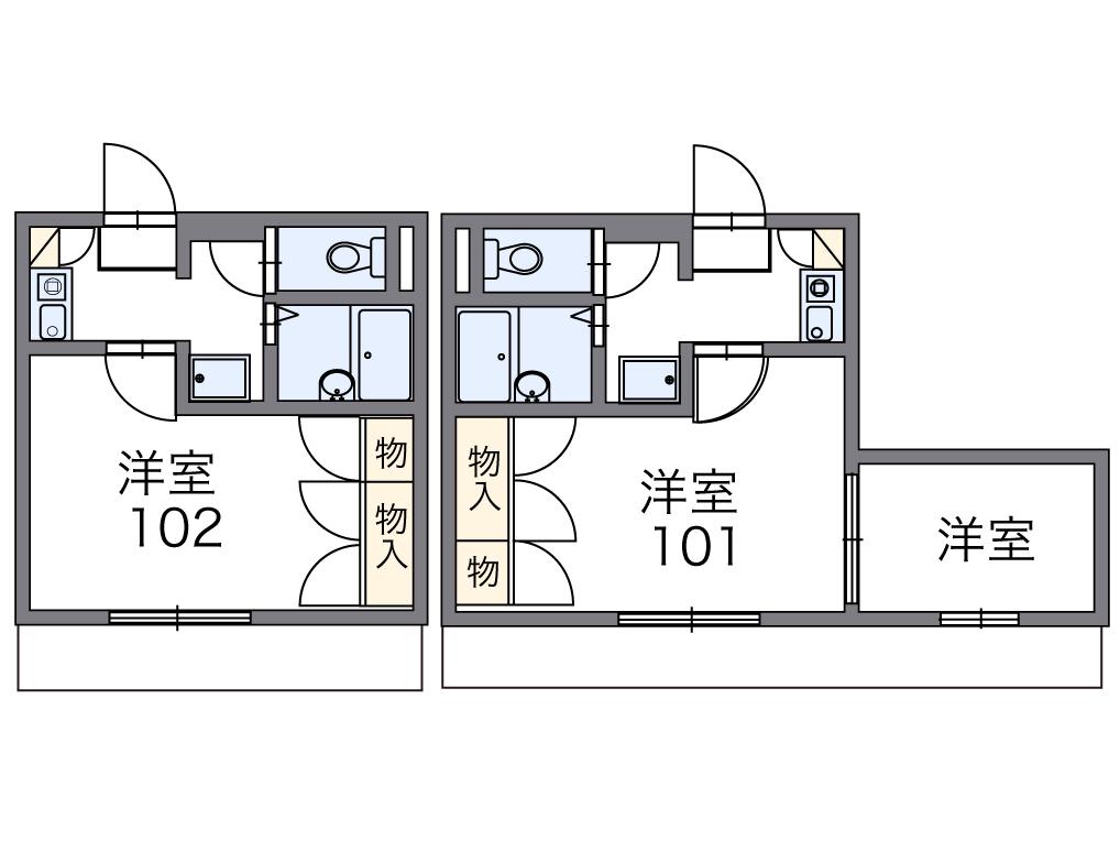 レオパレスカサベルデ(1K/3階)の間取り写真