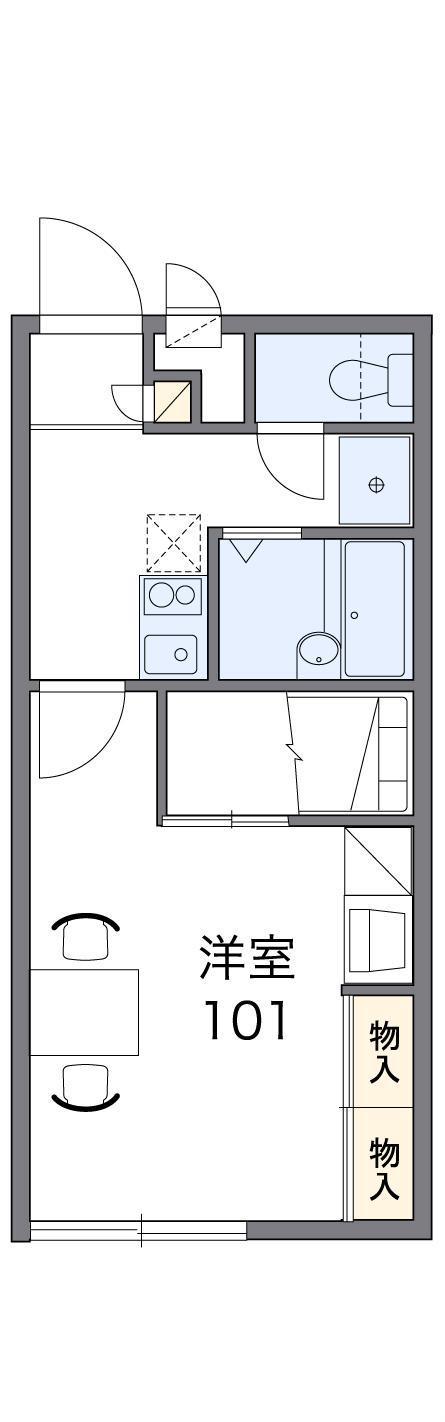 レオパレスファインパレス(1K/2階)の間取り写真