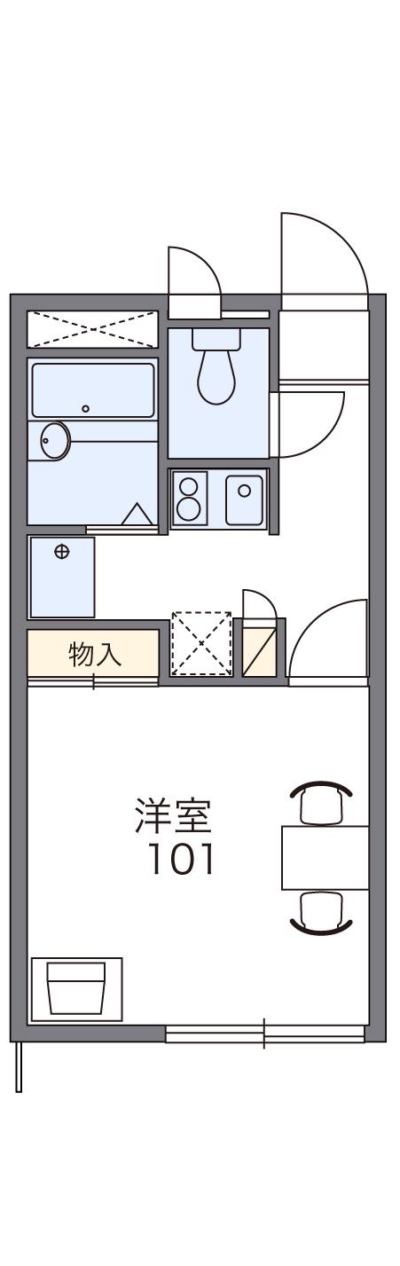 レオパレスエトワール(1K/2階)の間取り写真