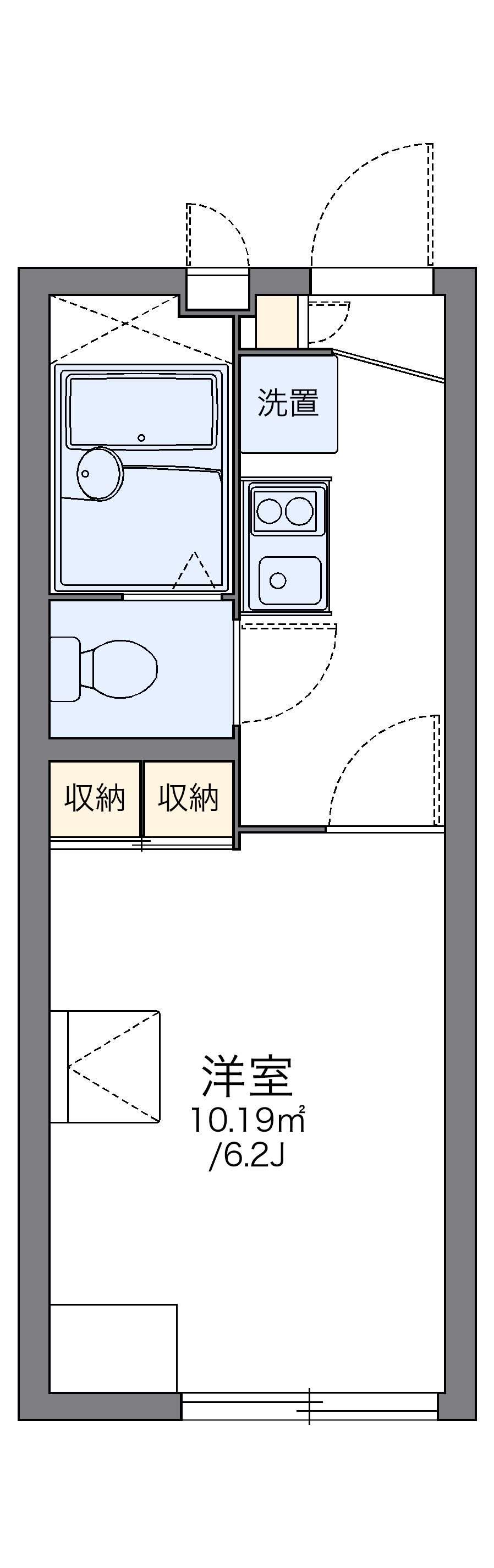 レオパレスラッキーハイムF 2階階 間取り