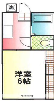 第5飯田ハイツ(ワンルーム/2階)の間取り写真