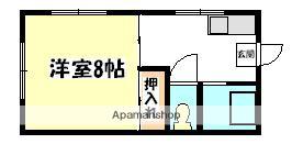 晴海ハイツ(1K/2階)の間取り写真