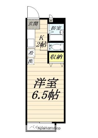 レスポワールC(1K/1階)の間取り写真