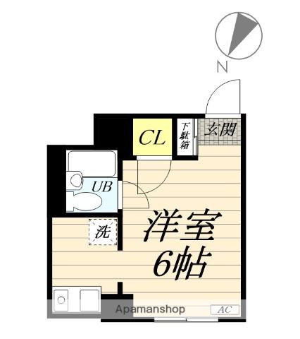 ラフィントール湘南(ワンルーム/1階)の間取り写真