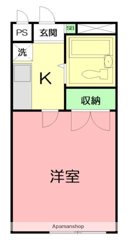 メゾンクレール(1K/2階)の間取り写真