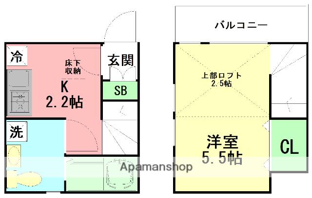 先行舎弐号(1SDK)の間取り写真
