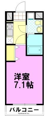 サザンクロス(ワンルーム/3階)の間取り写真