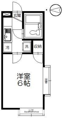 小和田ハウス(1K/2階)の間取り写真