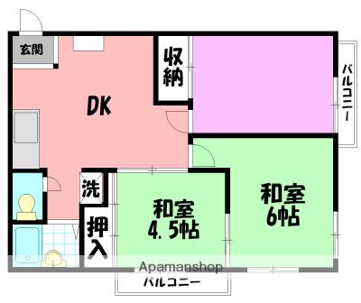 チェリーガーデン(3DK/1階)の間取り写真