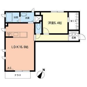 ハイツプラムウッズⅡ(1LDK/1階)の間取り写真