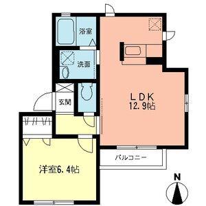 カサ ポンテ(1LDK/2階)の間取り写真