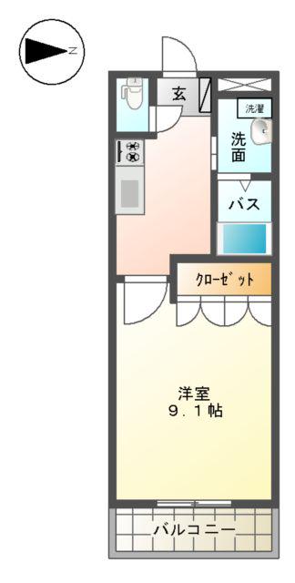 パラシオン平塚 5階階 間取り