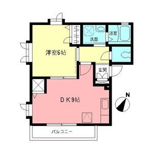 アンジェラス(1DK/1階)の間取り写真