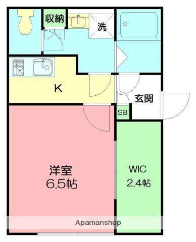 HALEIWA VILLAGE(1K/1階)の間取り写真