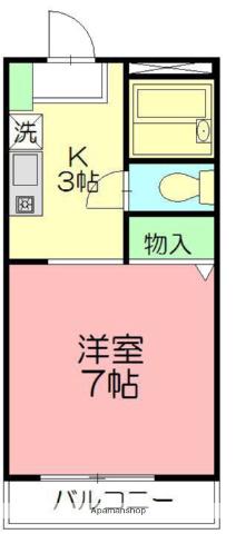 パークハイツ湘南台2(1K/3階)の間取り写真