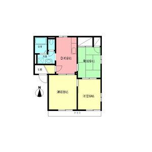 ドミール茅ケ崎(3DK/1階)の間取り写真